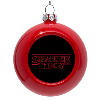 Stranger Things Logo, Red Christmas tree ornament bauble 8cm