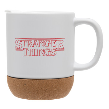 Stranger Things Logo, Κούπα, κεραμική με βάση φελού και καπάκι (ΜΑΤ), 330ml (1 τεμάχιο)