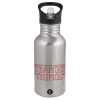 Metallic Silver with straw (500ml)