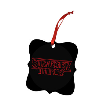 Stranger Things Logo, Christmas ornament polygon wooden 7.5cm