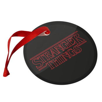 Stranger Things Logo, Christmas ornament glass 9cm