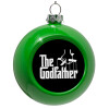 Green Christmas tree ornament bauble 8cm