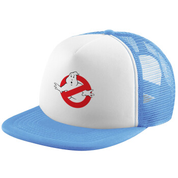 The Ghostbusters, Child's Soft Trucker Hat with Blue/White Mesh (POLYESTER, CHILD, ONE SIZE)