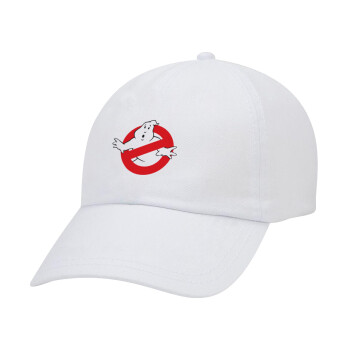 The Ghostbusters, Adult Baseball Cap White 5-panel (POLYESTER, ADULT, UNISEX, ONE SIZE)