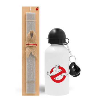 The Ghostbusters, Easter Set, metallic aluminum water bottle (500ml) & aromatic flat Easter candle (30cm) (GRAY)