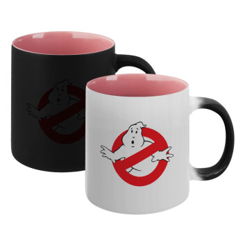 The Ghostbusters, Κούπα Μαγική εσωτερικό ΡΟΖ, κεραμική 330ml που αλλάζει χρώμα με το ζεστό ρόφημα