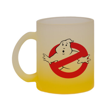The Ghostbusters, Κούπα γυάλινη δίχρωμη με βάση το κίτρινο ματ, 330ml