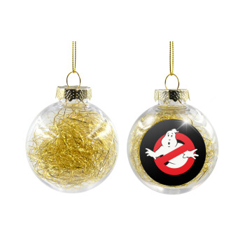 The Ghostbusters, Transparent Christmas tree ball ornament with gold filling 8cm