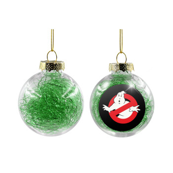 The Ghostbusters, Transparent Christmas tree ball ornament with green filling 8cm