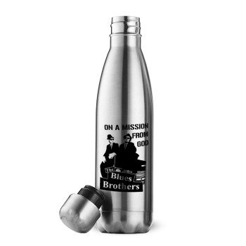 Blues brothers on a mission from God, Inox (Stainless steel) double-walled metal mug, 500ml