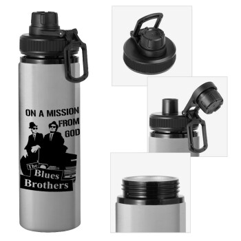 Blues brothers on a mission from God, Metallic water bottle with safety cap, 850ml aluminum