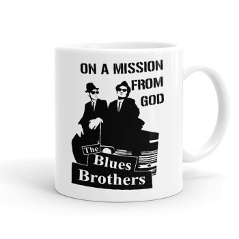 Blues brothers on a mission from God, Ceramic coffee mug, 330ml