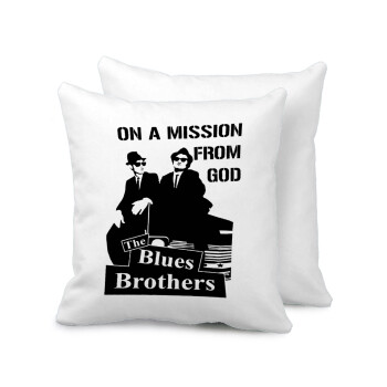 Blues brothers on a mission from God, Sofa cushion 40x40cm includes filling