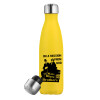 Yellow Stainless Steel Metallic Thermos, double-walled, 500ml