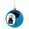 Blue Christmas tree ball ornament 8cm