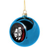 Blue Christmas tree ball ornament 8cm