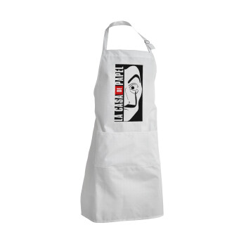 La casa de papel vertical, Adult Chef Apron (with sliders and 2 pockets)