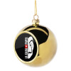 Golden Christmas tree ball ornament 8cm