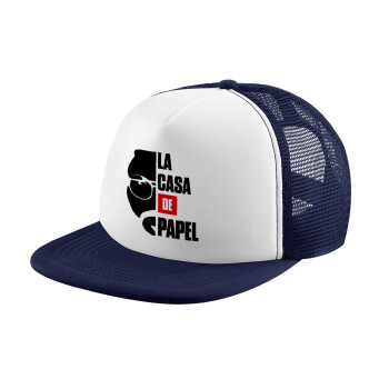 La casa de papel, Καπέλο Ενηλίκων Soft Trucker με Δίχτυ Dark Blue/White (POLYESTER, ΕΝΗΛΙΚΩΝ, UNISEX, ONE SIZE)