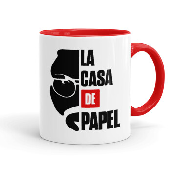 La casa de papel, Mug colored red, ceramic, 330ml