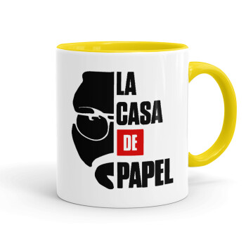 La casa de papel, Mug colored yellow, ceramic, 330ml