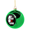 Green Christmas tree ornament ball 8cm