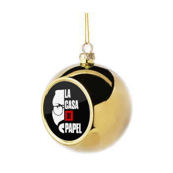 La casa de papel, Golden Christmas tree ball ornament 8cm