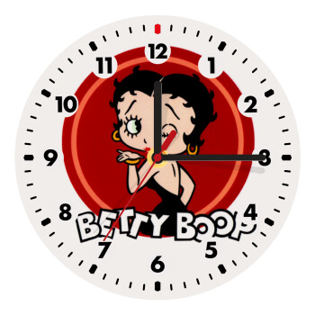 Betty Boop kiss, Wooden wall clock (20cm)