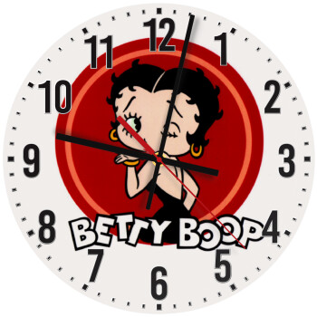 Betty Boop kiss, Ρολόι τοίχου ξύλινο (30cm)