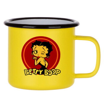 Betty Boop kiss, Metallic enamel MATT Yellow cup 360ml