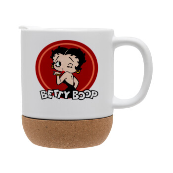 Betty Boop kiss, Ceramic coffee mug Cork (MAT), 330ml (1pcs)