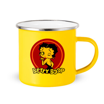 Betty Boop kiss, Yellow Enamel Metallic Cup 360ml