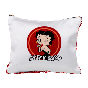 Betty Boop kiss, Red sequin cosmetic bag