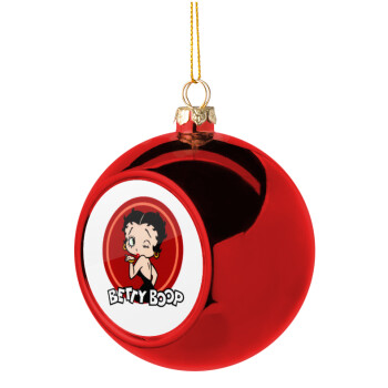 Betty Boop kiss, Christmas tree ball Red 8cm