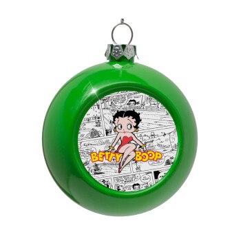 Betty Boop, Green Christmas tree ornament bauble 8cm