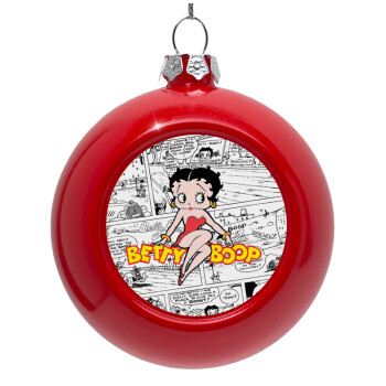 Betty Boop, Red Christmas tree ornament bauble 8cm