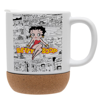 Betty Boop, Κούπα, κεραμική με βάση φελού και καπάκι (ΜΑΤ), 330ml (1 τεμάχιο)