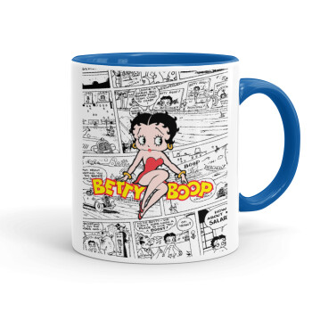 Betty Boop, Κούπα χρωματιστή μπλε, κεραμική, 330ml