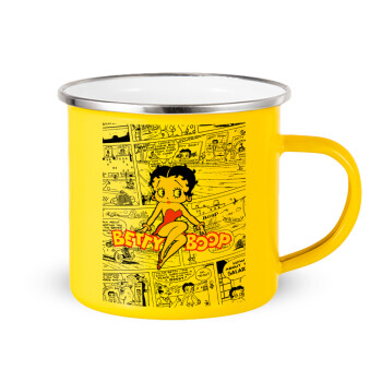 Betty Boop, Yellow Enamel Metallic Cup 360ml