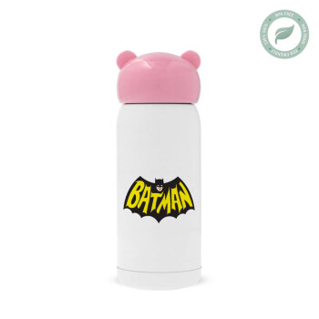 Batman classic logo, Ροζ ανοξείδωτο παγούρι θερμό (Stainless steel), 320ml
