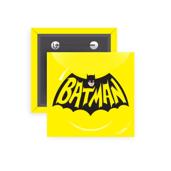 Batman classic logo, Κονκάρδα παραμάνα τετράγωνη 5x5cm