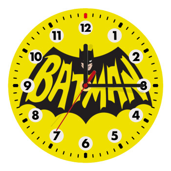 Batman classic logo, Ρολόι τοίχου ξύλινο (20cm)
