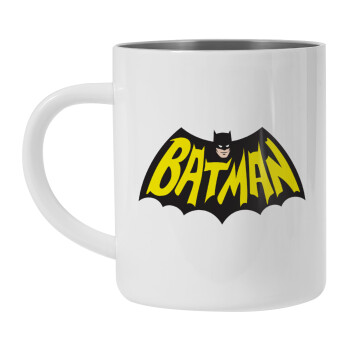 Batman classic logo, Mug Stainless steel double wall 450ml