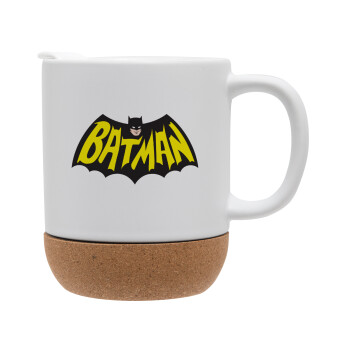 Batman classic logo, Ceramic coffee mug Cork (MAT), 330ml (1pcs)