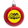 Red Christmas tree ornament bauble 8cm