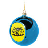 Blue Christmas tree ball ornament 8cm