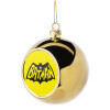 Golden Christmas tree ball ornament 8cm