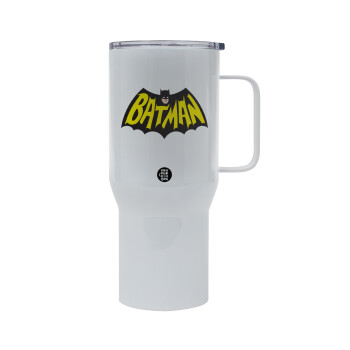 Batman classic logo, Mega Stainless steel Tumbler with lid, double wall 750L