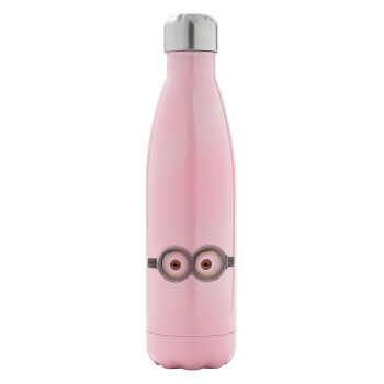 Minions, Metal mug thermos Pink Iridiscent (Stainless steel), double wall, 500ml