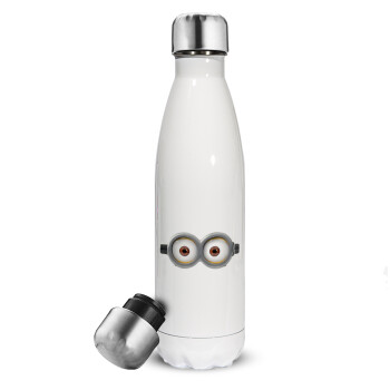 Minions, Metal mug thermos White (Stainless steel), double wall, 500ml